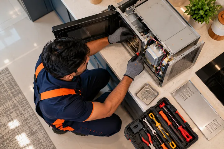 Microwave Oven repair in progress